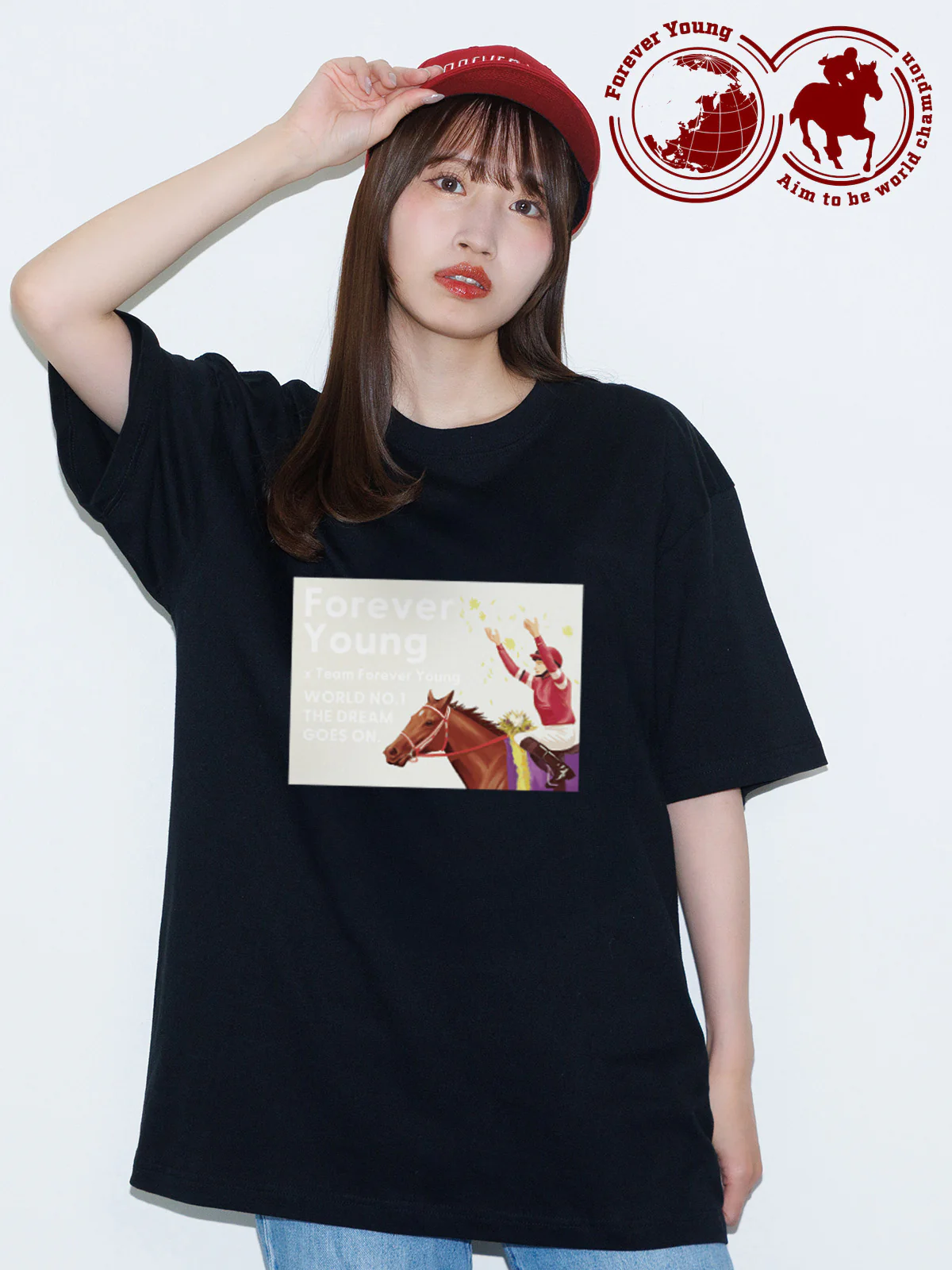 フォーエバーヤング・Tシャツ(黒)