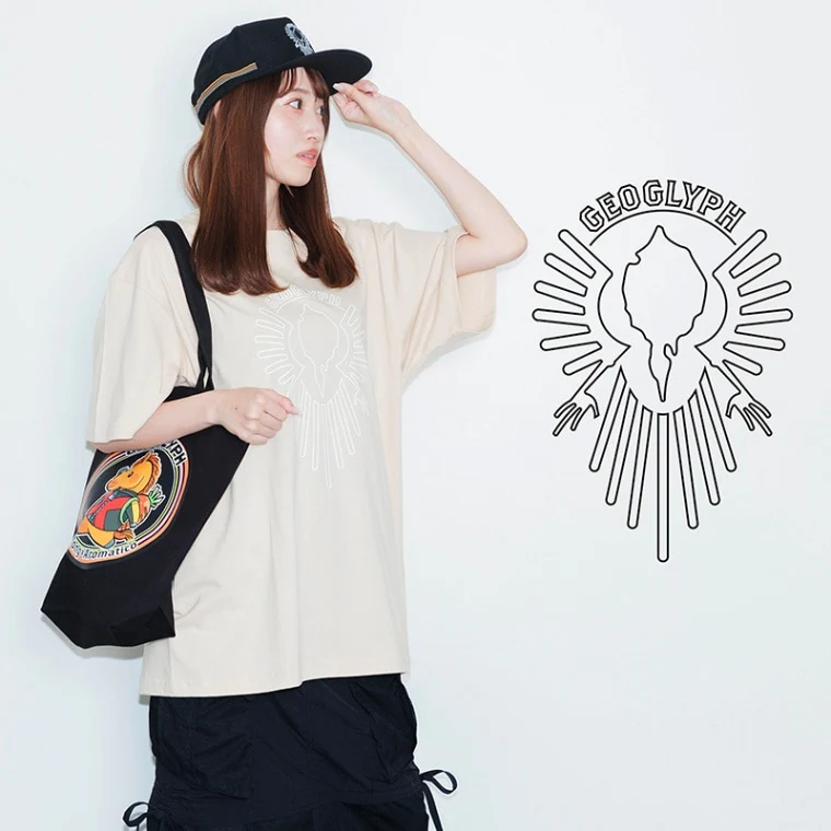 ジオグリフ・Tシャツ(ベージュ)