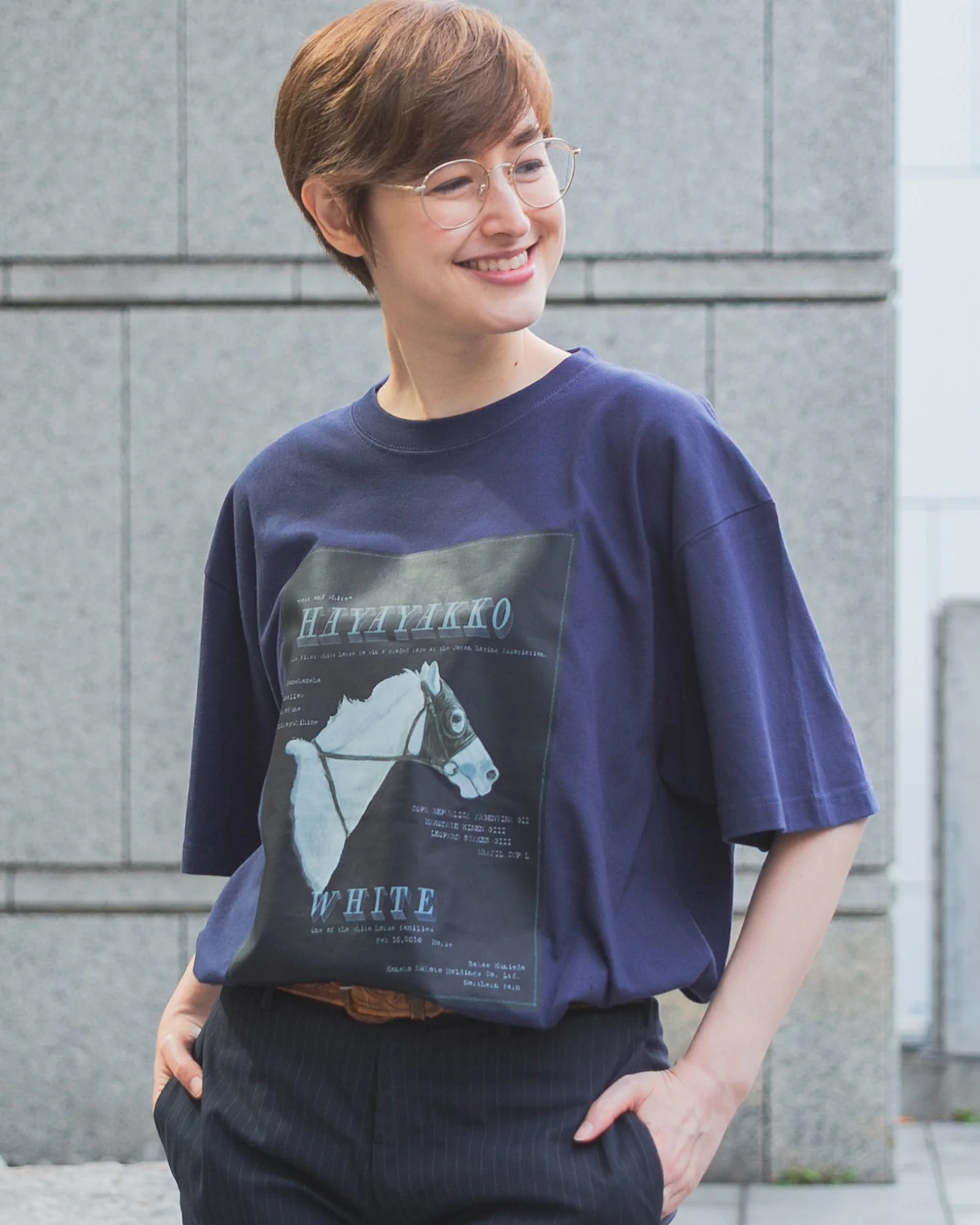 【HORSE GOODS net】ハヤヤッコ・TシャツA(ネイビー)
