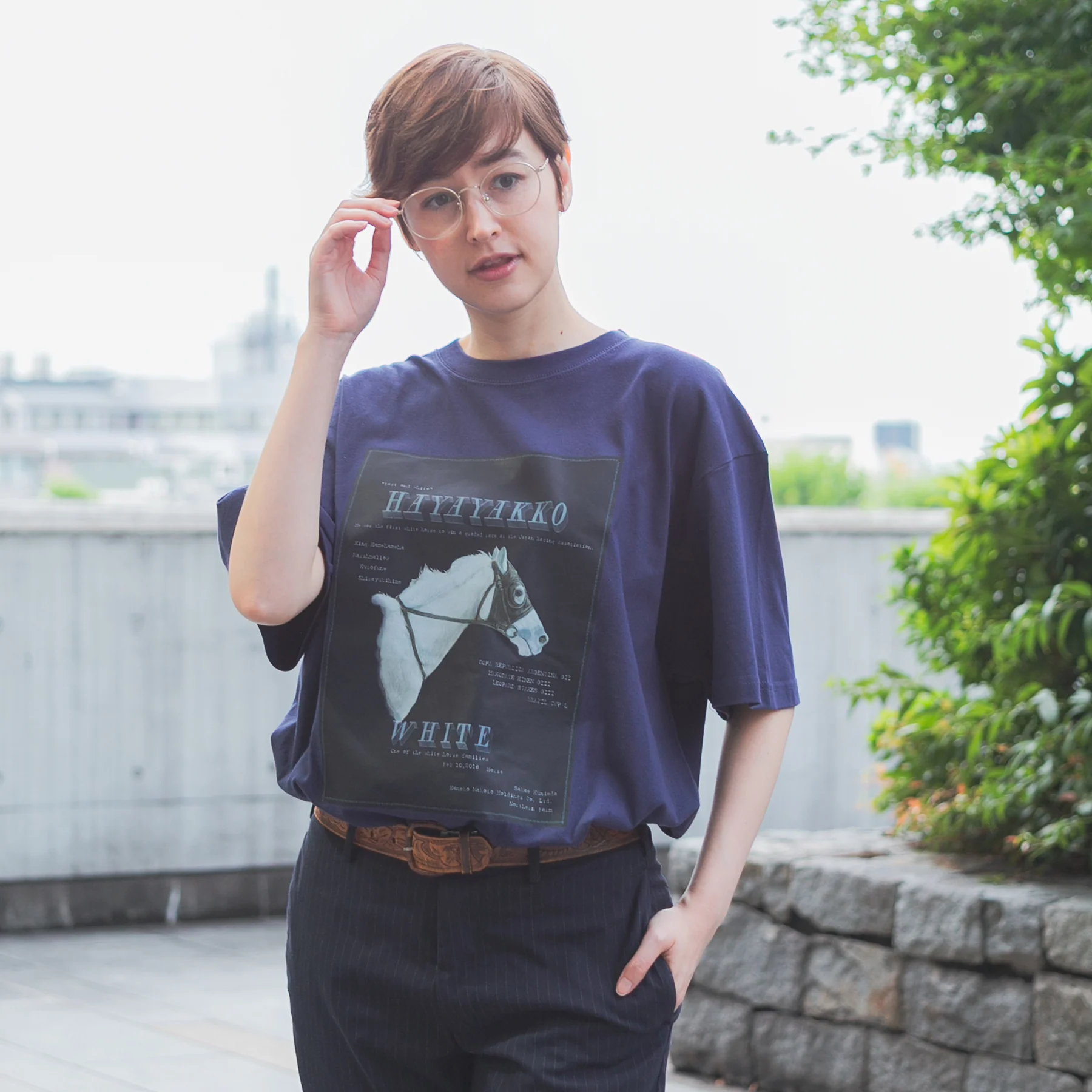 【HORSE GOODS net】ハヤヤッコ・TシャツA(ネイビー) - Image 2