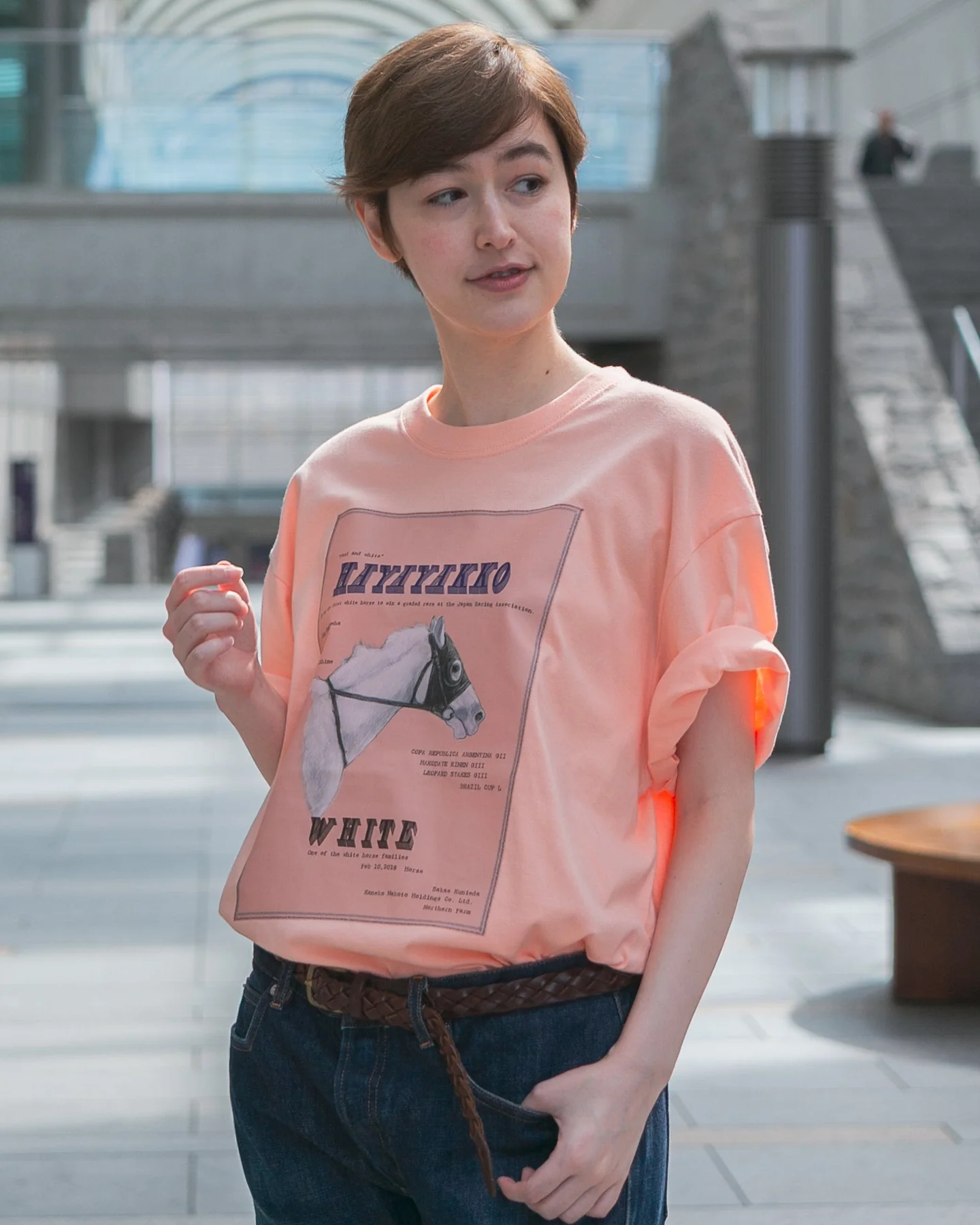 【HORSE GOODS net】ハヤヤッコ・TシャツA(ピンク)
