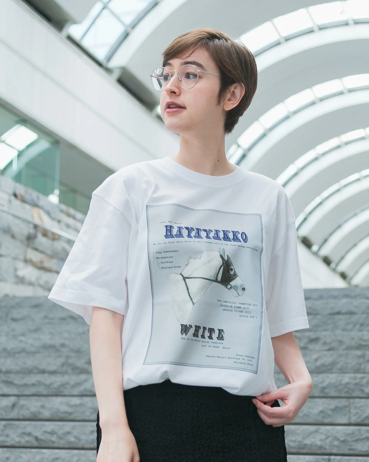【HORSE GOODS net】ハヤヤッコ・TシャツA(白)