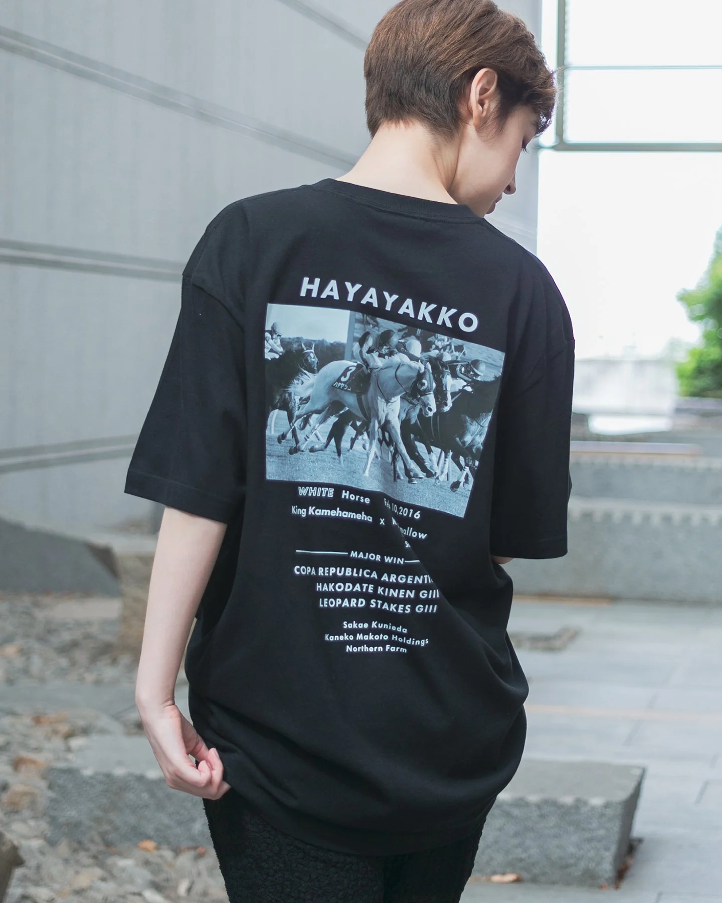 【HORSE GOODS net】ハヤヤッコ・TシャツC(黒)