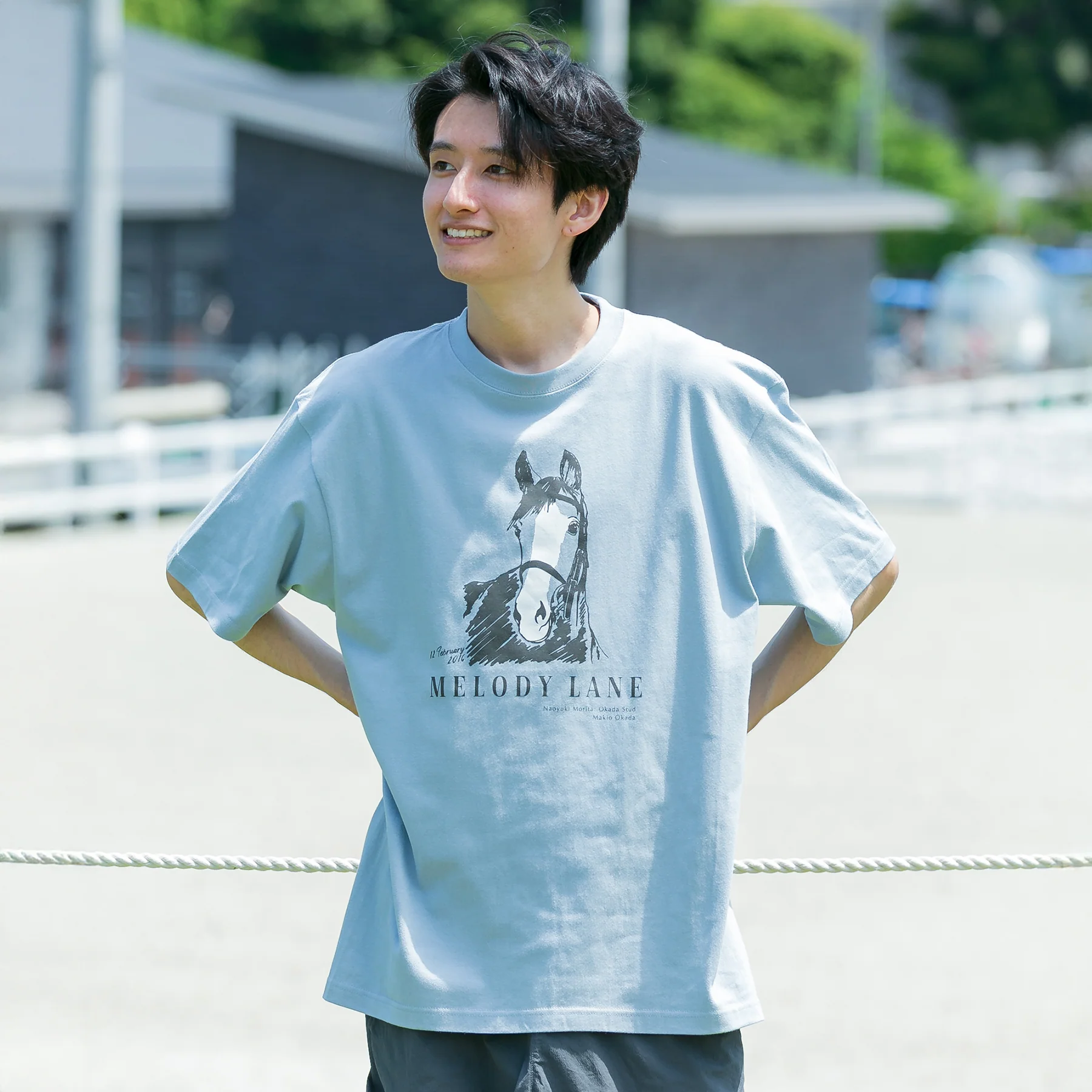 【HORSE GOODS net】メロディーレーン・TシャツB(青) - Image 4