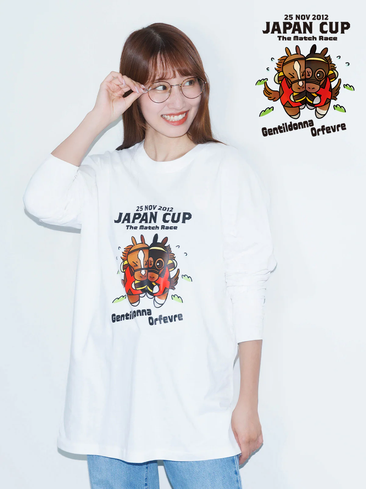 ジェンティルドンナvsオルフェーヴル・ロングTシャツ(白)