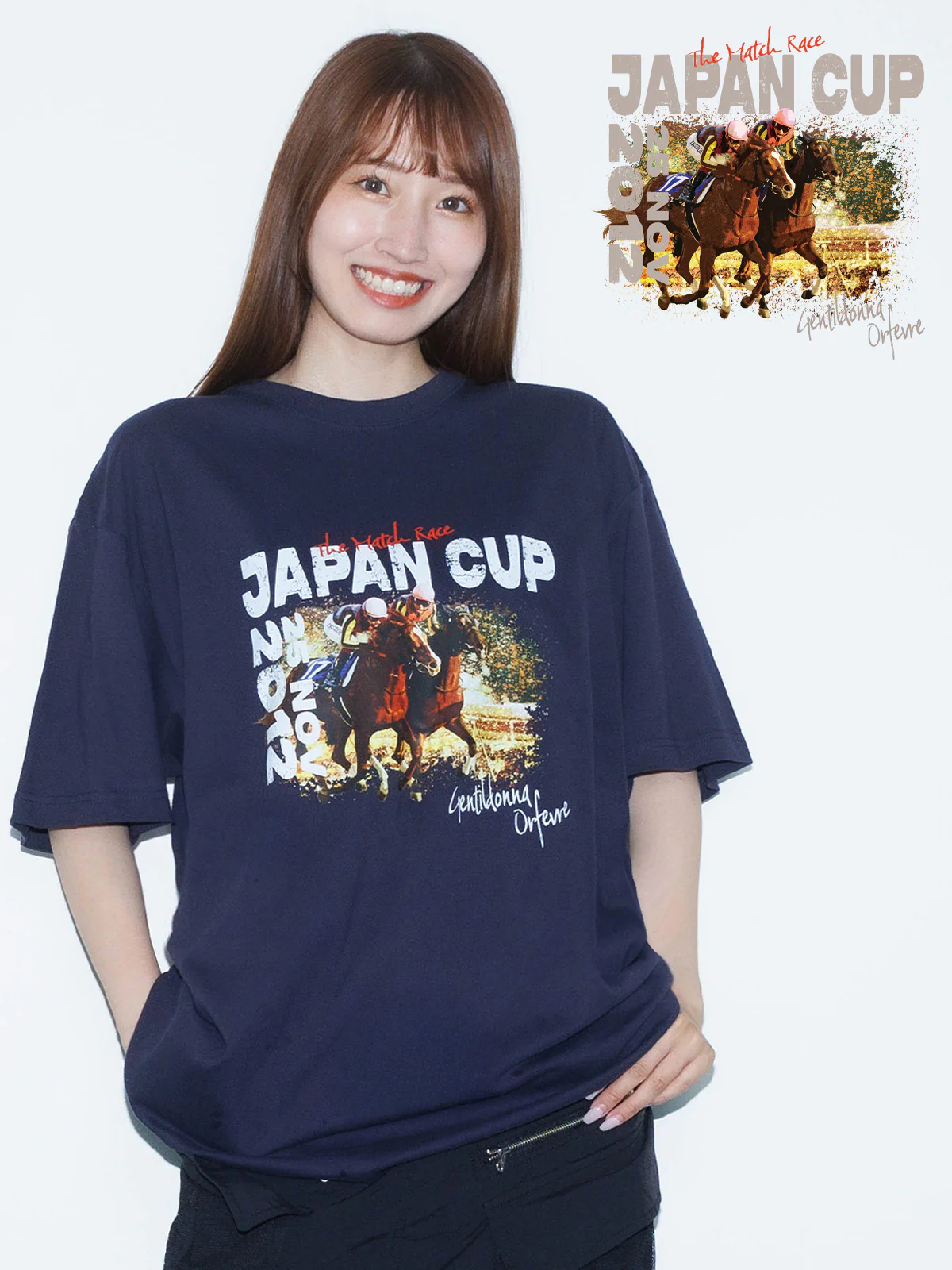 ジェンティルドンナvsオルフェーヴル･Tシャツ(ネイビー)