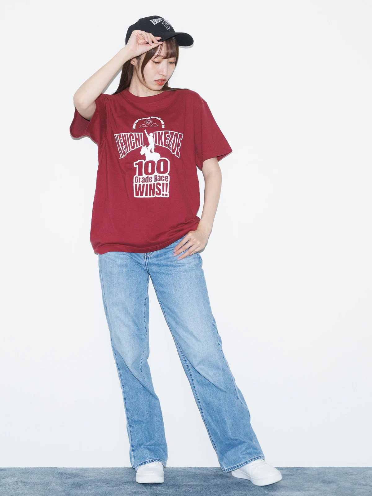 池添謙一騎手重賞100勝メモリアル・Tシャツ(バーガンディ) - Image 5