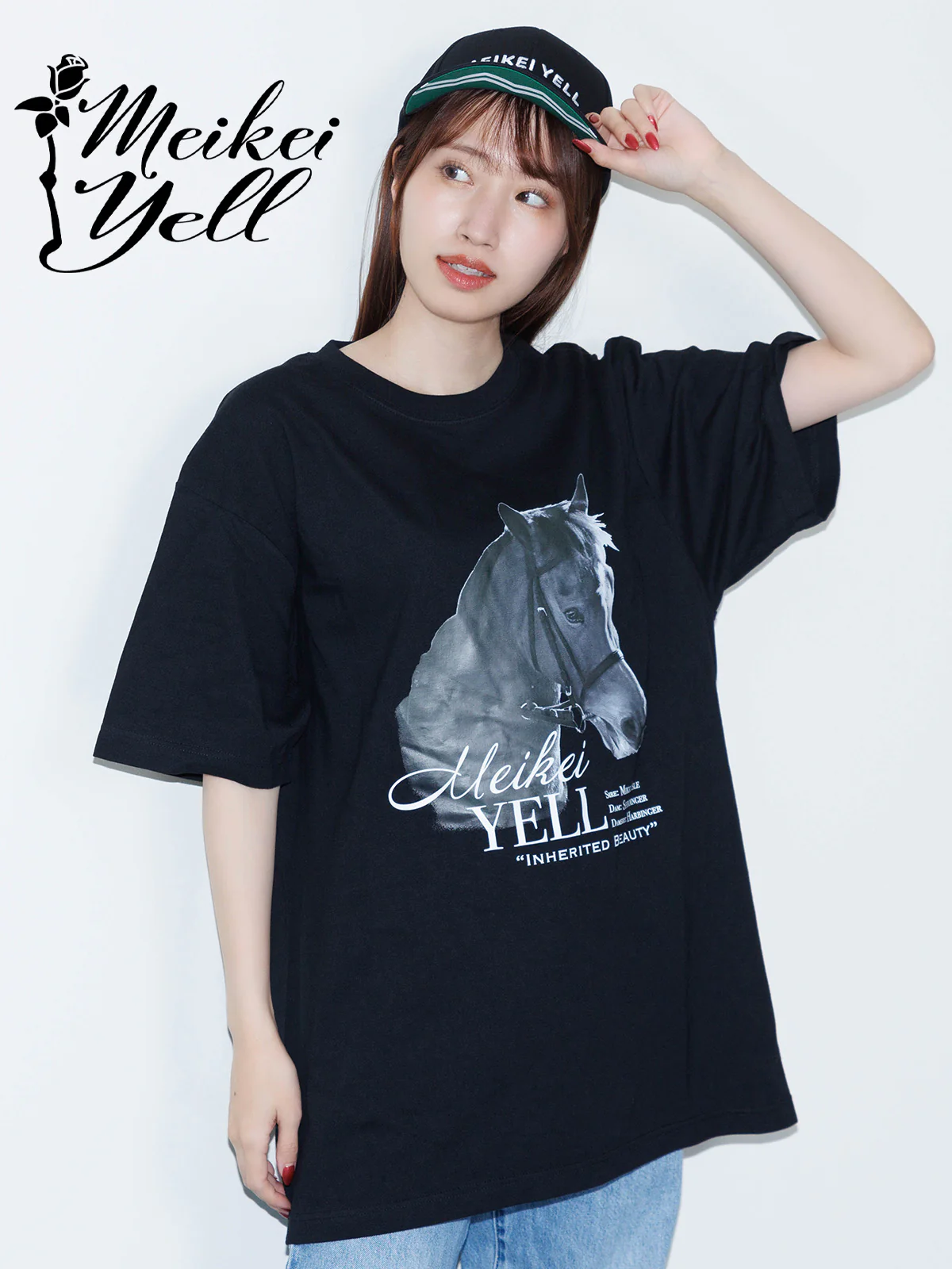 メイケイエール・素顔Tシャツ(黒)