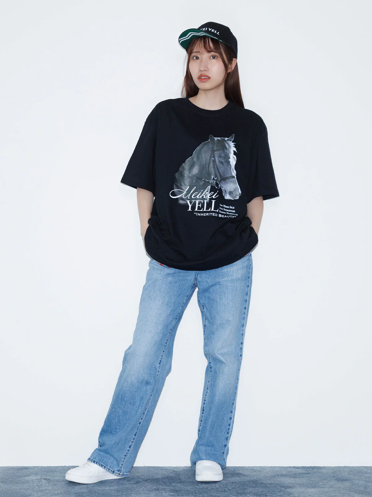 メイケイエール・素顔Tシャツ(黒) - Image 2
