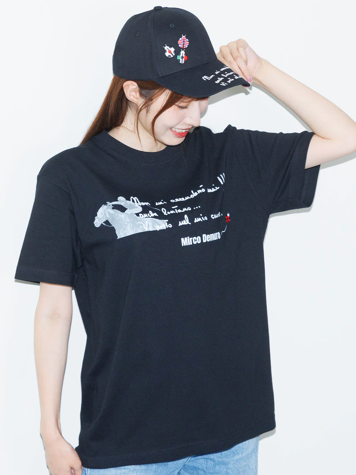 Tシャツ(黒)【M.デムーロ騎手公式応援グッズ】 - Image 3