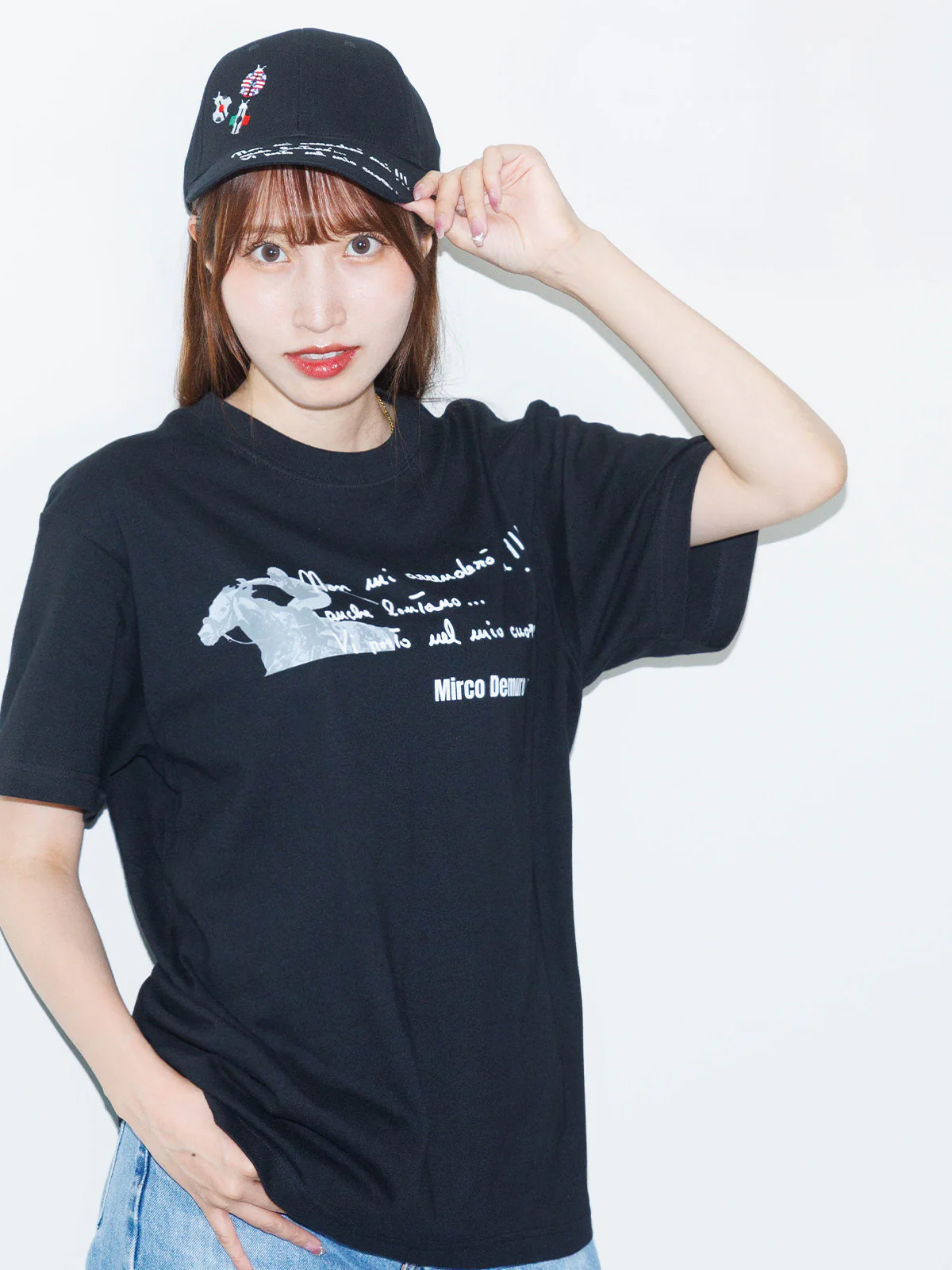 Tシャツ(黒)【M.デムーロ騎手公式応援グッズ】 - Image 5