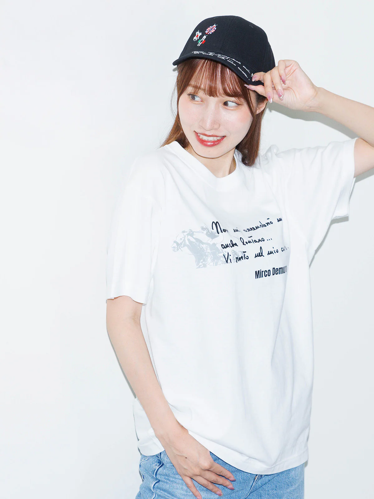 Tシャツ(白)【M.デムーロ騎手公式応援グッズ】 - Image 5