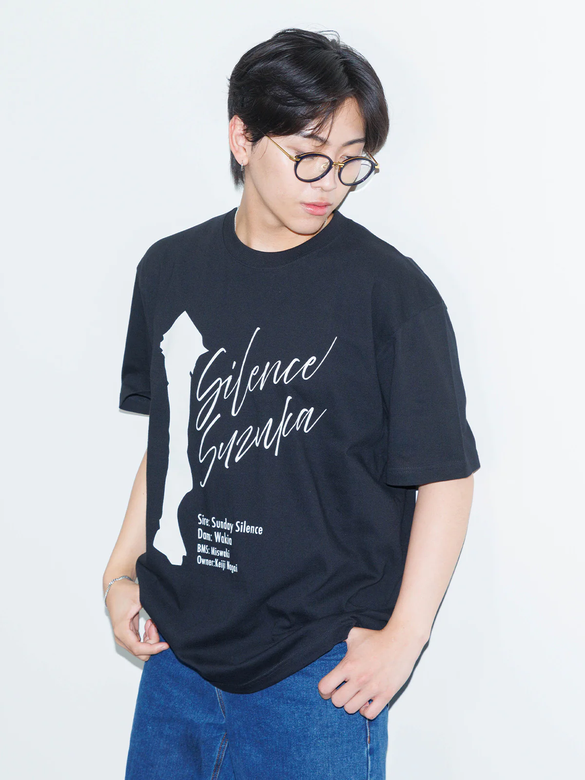 サイレンススズカ・Tシャツ(黒) - Image 3