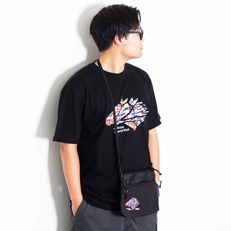 グラスワンダー・スペシャルウィーク:Tシャツ(黒) - Image 3